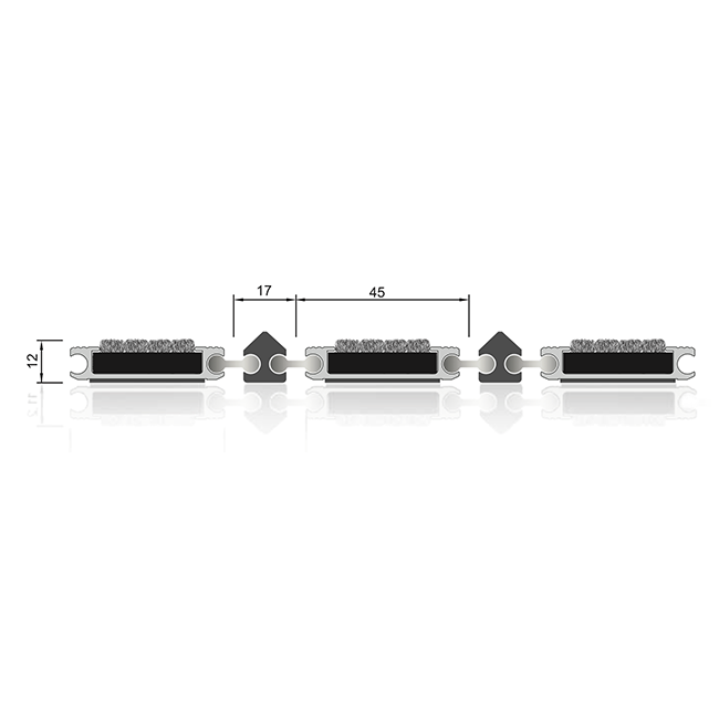 TC02 Thin Series Entrance Mat System — Aluminium + Carpet (P4 Slip Rating, Fire Tested)