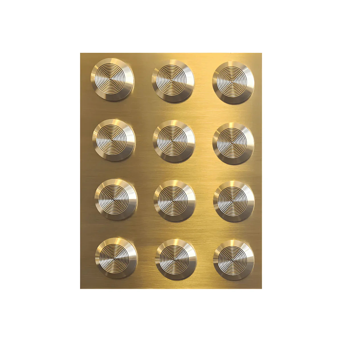 Tactile Plate – Warning Integrated Brass 300 mm × 600 mm
