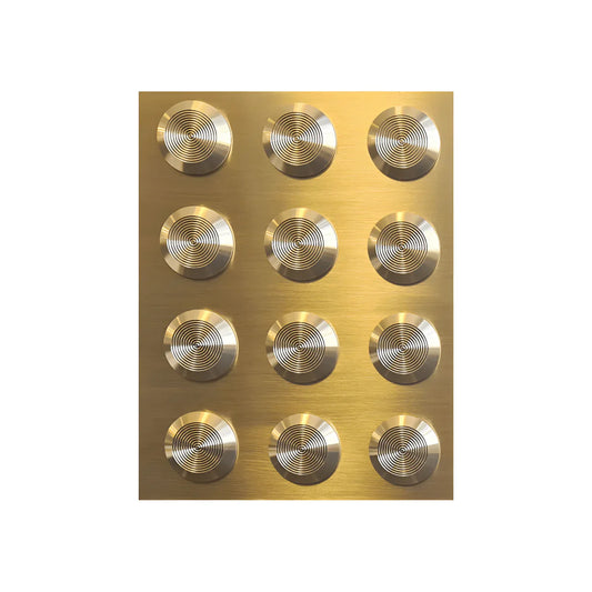Tactile Plate – Warning Integrated Brass 300 mm × 600 mm